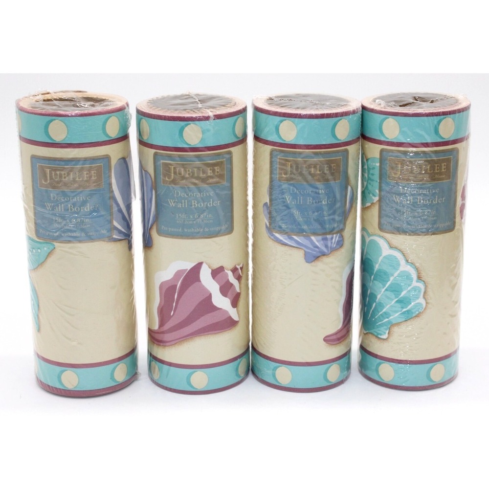 NIP Jubilee Decorative Wall Border 'Shore Beach' Shell Starfish Disc'd 15'x6.87"